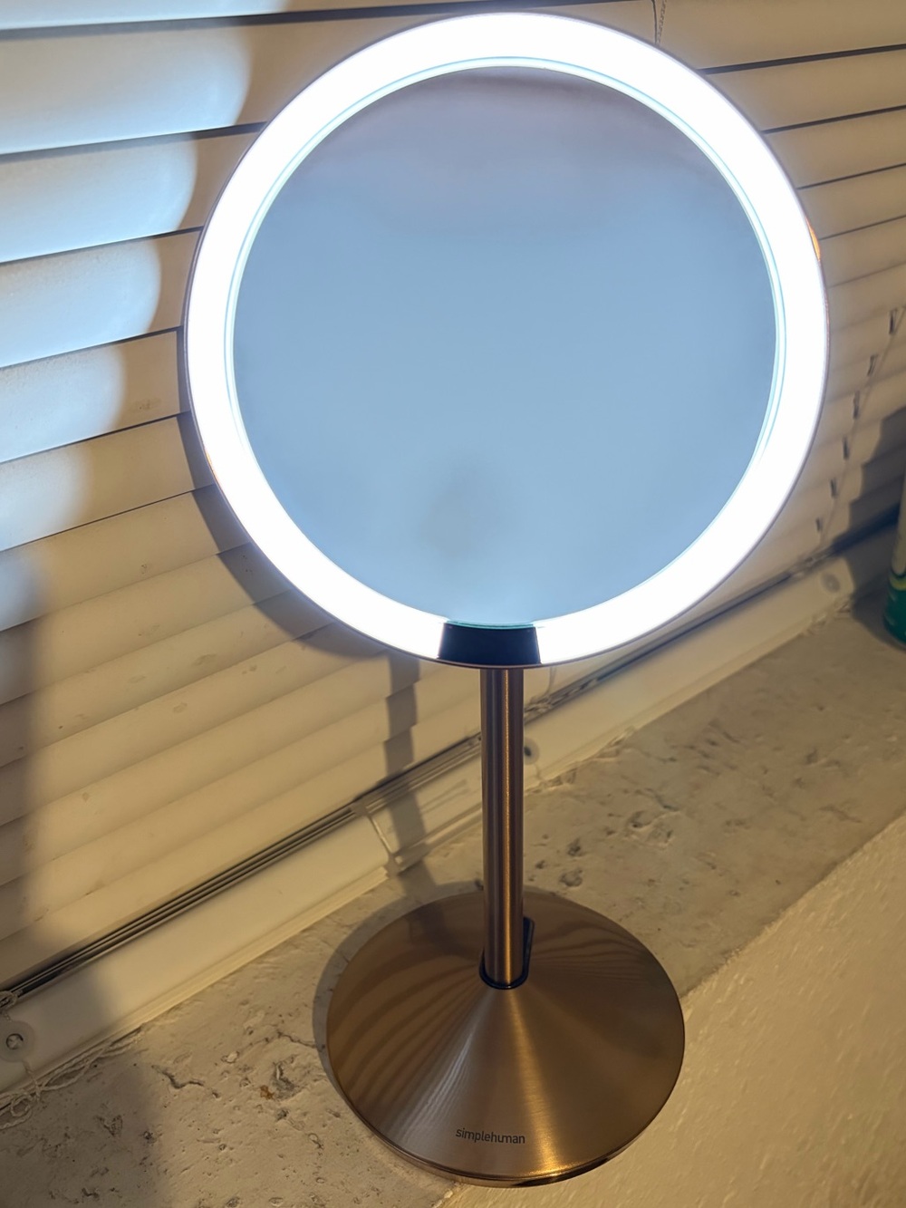 Simplehuman 5” Mini Sensor Travel Makeup Mirror With Case Rose Gold Like New